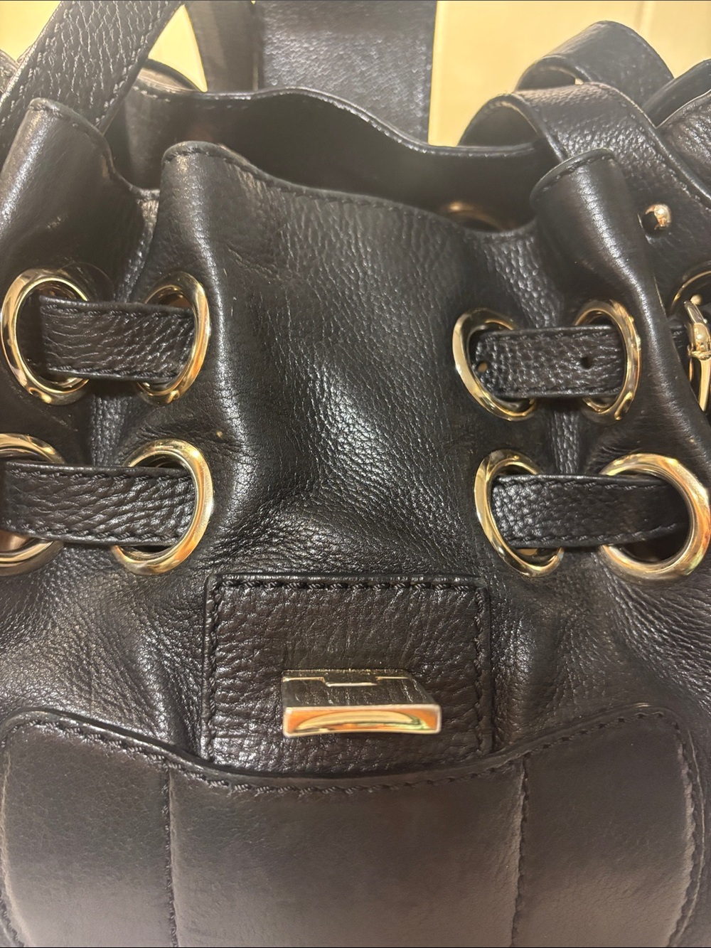 VGUC Jimmy Choo Ramona Shoulder Bag Black Supple Leather - Authentic! Vintage! - Picture 12 of 16